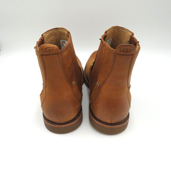 UGG Chelsea Boots Mens Size 9.5 Chestnut Leather Ankle Pull On Gore 1003752 - Picture 4 of 13